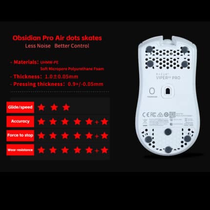 X-Raypad Obsidian Pro Air Mouse Feets - Universal Dots