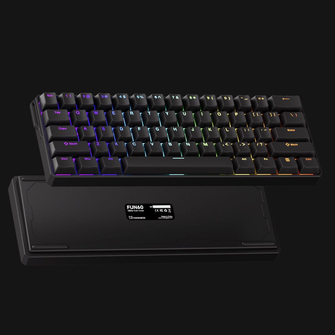 AKKO Monsgeek FUN60 ULTRA TMR PRETO ANSI Teclado Gaming Magnético Akko MonsGeek FUN60 Ultra TMR – 60%, ANSI, Rapid Trigger, 8K