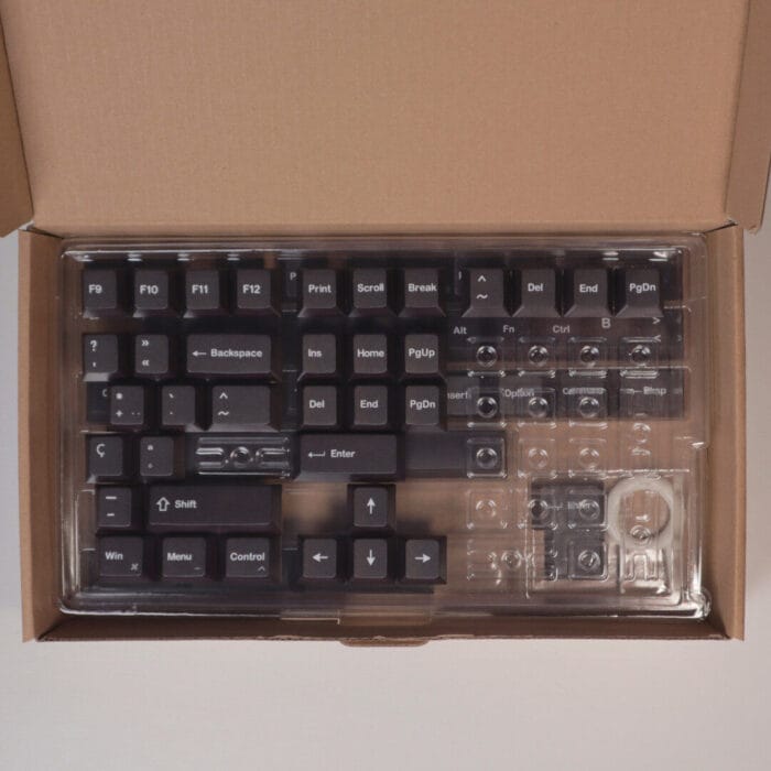 Conjunto de Keycaps Personalizados em Preto – Layout Português ISO-PT